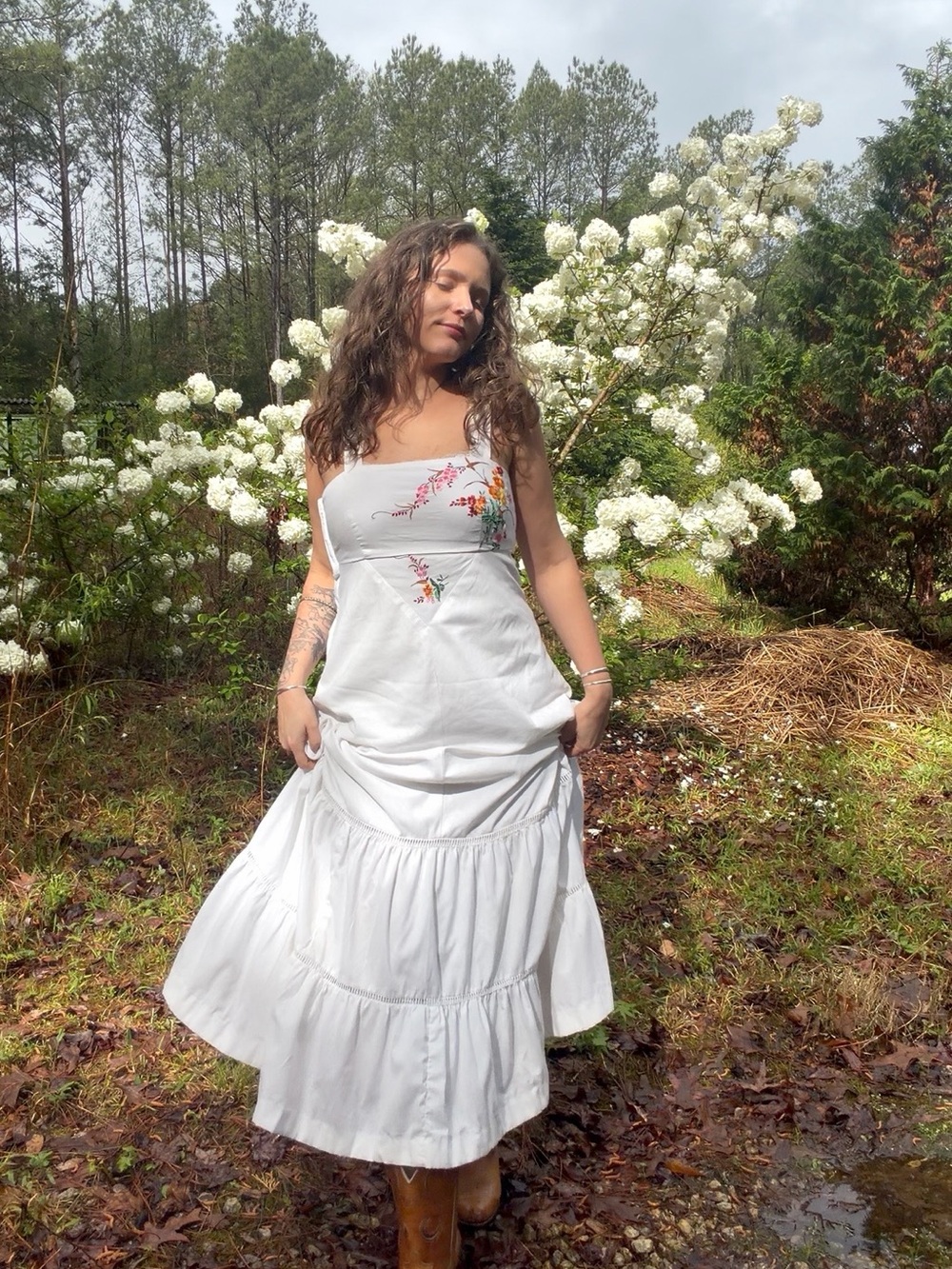 1970s Young Edwardian Cotton Dress - Picture 7 of 7
